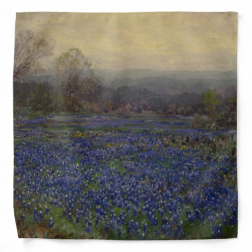 Field of Bluebonnet Flowers Rural Landscape Bandana