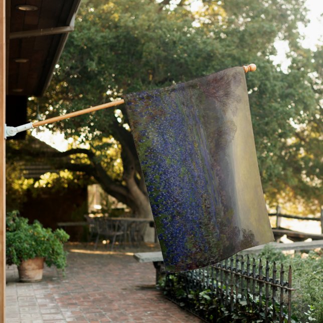 Field of Bluebonnet Flowers (Rural Landscape) House Flag (In SItu)