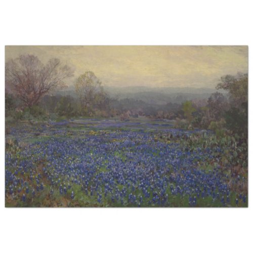 Field of Bluebonnet Flowers Rural Landscape Tissue Paper