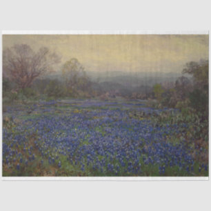Field of Bluebonnet Flowers (Rural Landscape) Tissue Paper