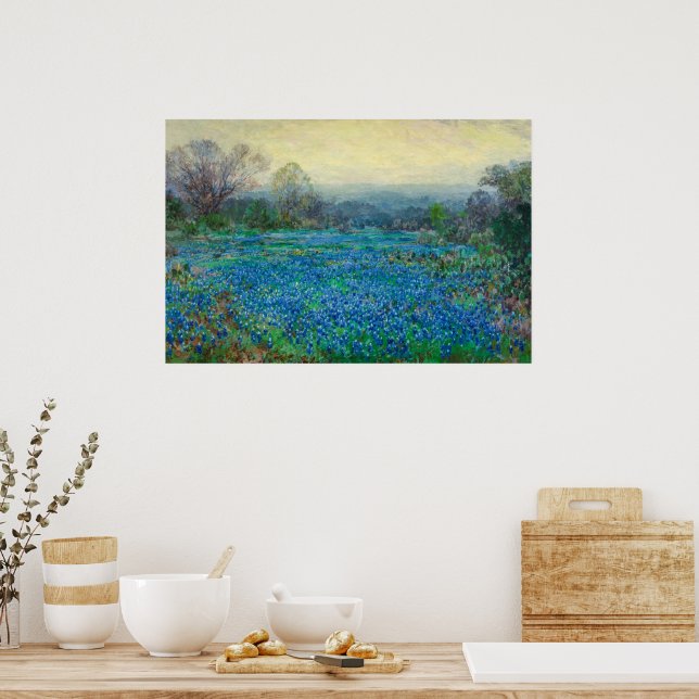 Field of Bluebonnets by Julian Onderdon Poster (Kitchen)