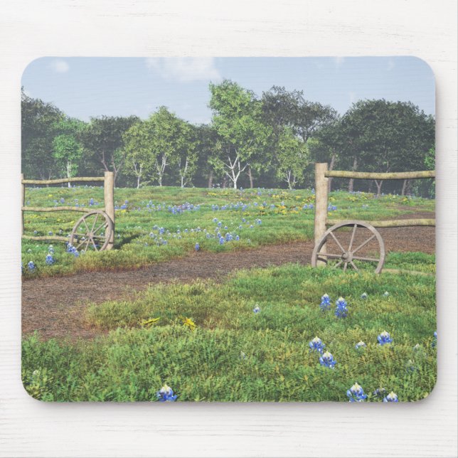 Field of Bluebonnets Mouse Pad (Front)
