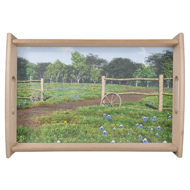 Field of Bluebonnets Serving Tray (Front)