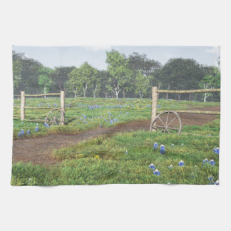 Field of Bluebonnets Towel