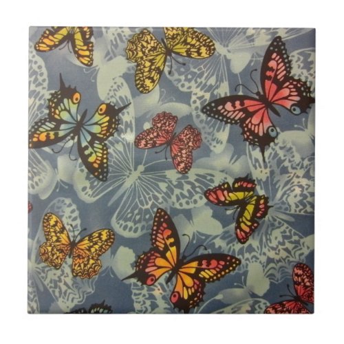 Field of Butterflies Ceramic Tile