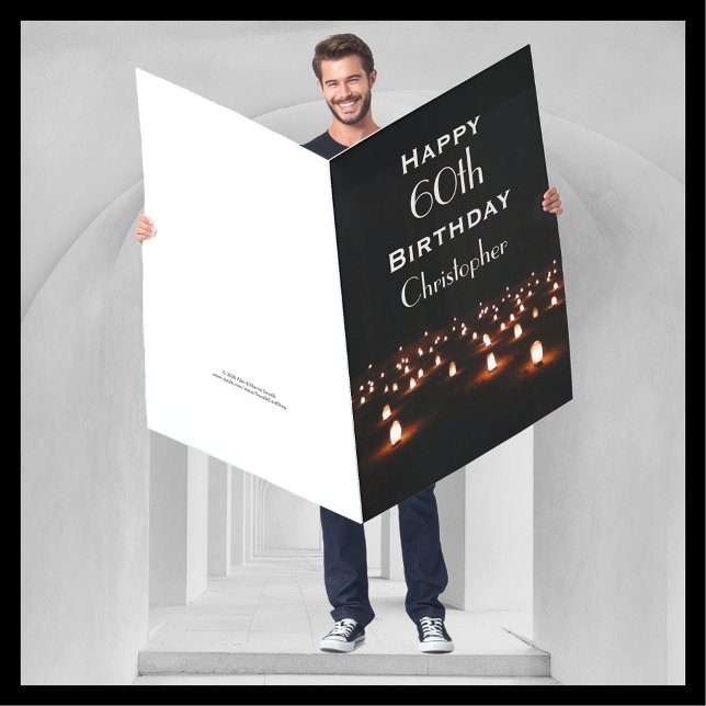 Field of Candles Any Age Name Jumbo HUGE Birthday Card (Creator Uploaded)