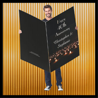 Field of Candles Any Anniversary Jumbo HUGE  Giant Card