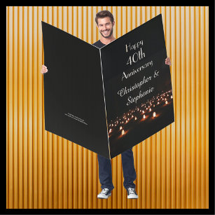 Field of Candles Any Anniversary Jumbo HUGE  Giant Card