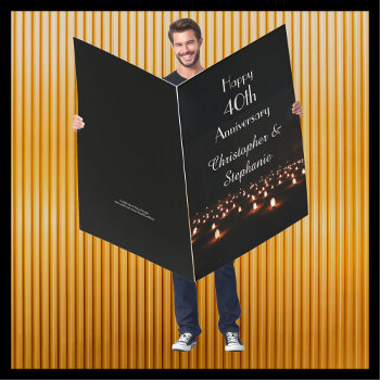 Field Of Candles Any Anniversary Jumbo Huge  Giant Card by SocolikCardShop at Zazzle