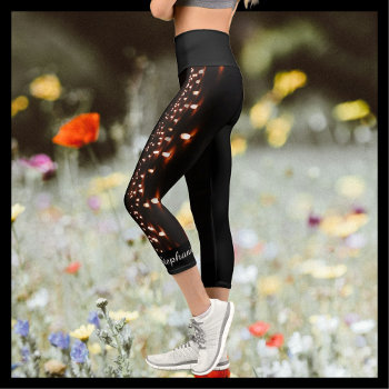 Field Of Candles Namaste Yoga Pants With Name by SocolikCardShop at Zazzle