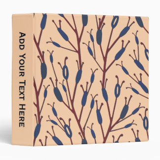 Field of Cat Tails against a Peach Background 3 Ring Binder