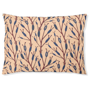 Field of Cat Tails against a Peach Background Pet Bed