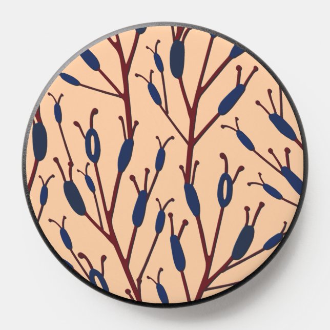 Field of Cat Tails against a Peach Background PopSocket (Popsocket)