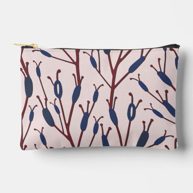 Field of Cat Tails against a Pinkish Field  Accessory Pouch (Front)