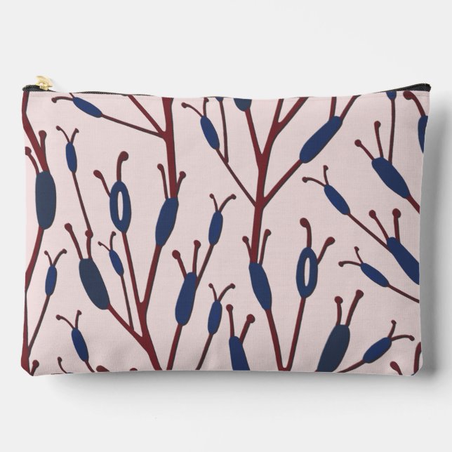 Field of Cat Tails against a Pinkish Field  Accessory Pouch (Front)