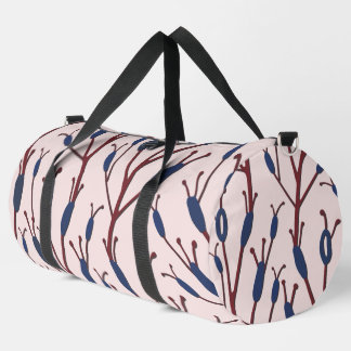 Field of Cat Tails against a Pinkish Field  Duffle Bag