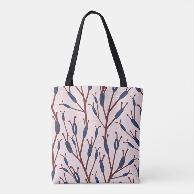 Field of Cat Tails against a Pinkish Field  Tote Bag (Back)