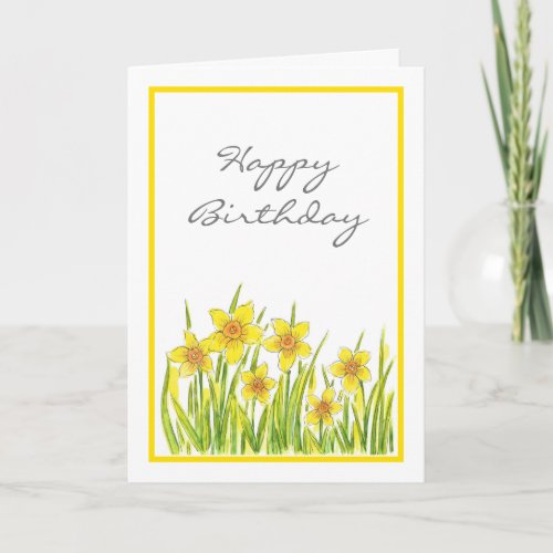 Field of Daffodils Card