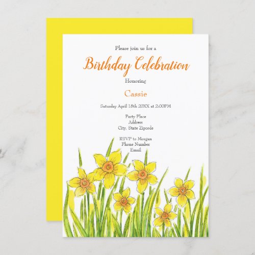 Field of Daffodils Invitation