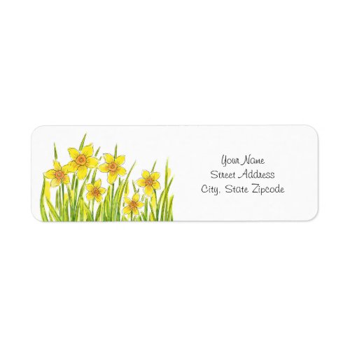Field of Daffodils Label