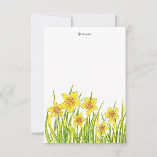 Field of Daffodils Note Card