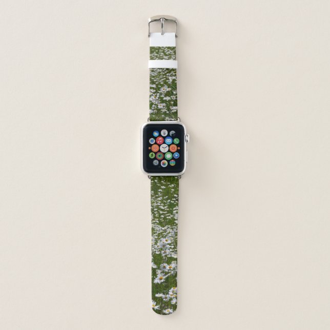 Field of Daisies Alaskan Wildflowers Apple Watch Band (Front)