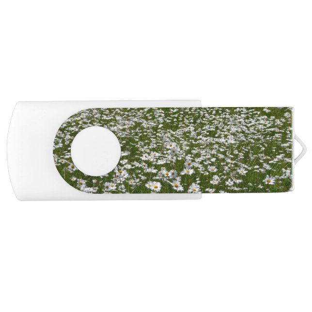 Field of Daisies Alaskan Wildflowers Flash Drive (Front)