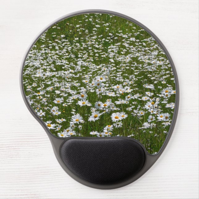 Field of Daisies Alaskan Wildflowers Gel Mouse Pad (Front)