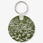 Field of Daisies Alaskan Wildflowers Keychain