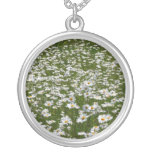 Field of Daisies Alaskan Wildflowers Silver Plated Necklace