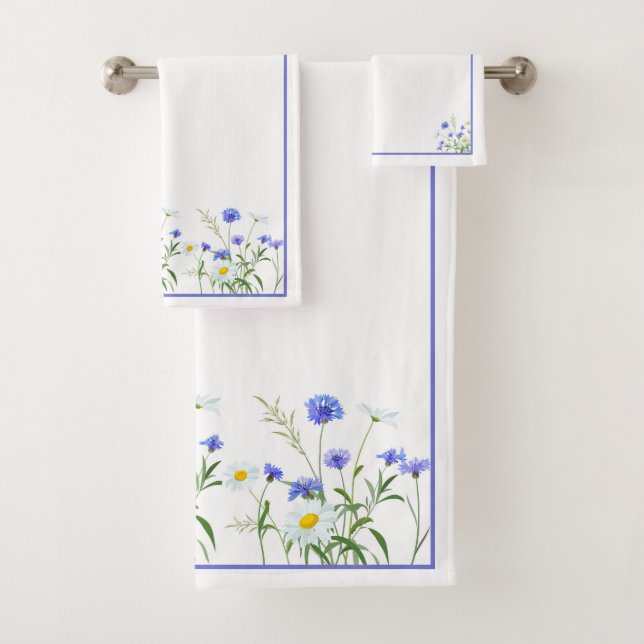 Field of Daisies Bath Towel Set (Insitu)