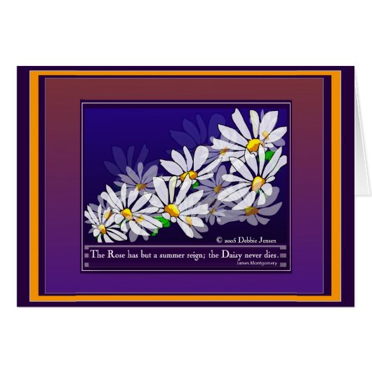 Field of Daisies by Debbie Jensen Cards (Front Horizontal)