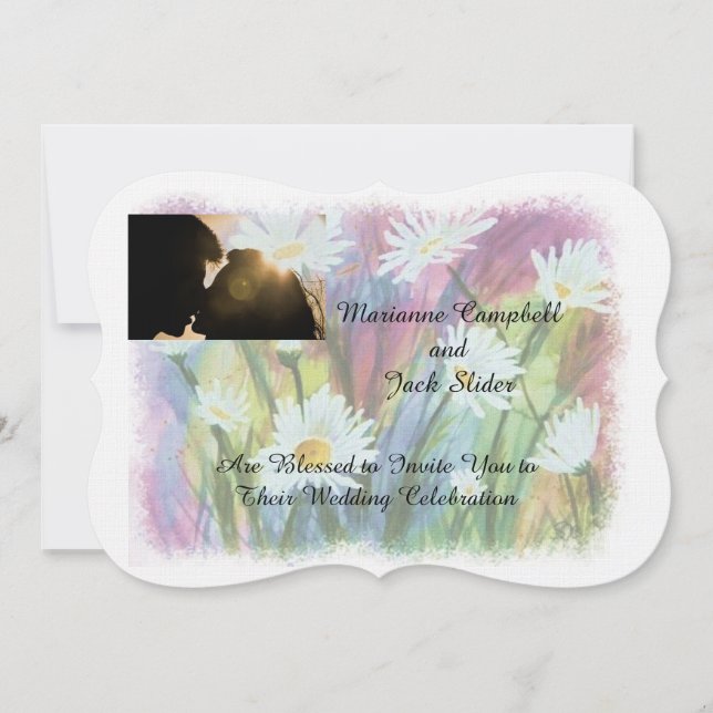 FIELD OF DAISIES CUSTOMIZABLE WEDDING INVITATION (Front)