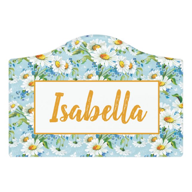 Field of Daisies Door Sign (Small Crest Front)