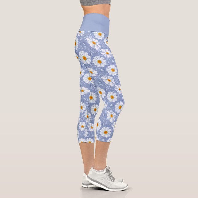 Field of Daisies High Waisted Capris (Right)