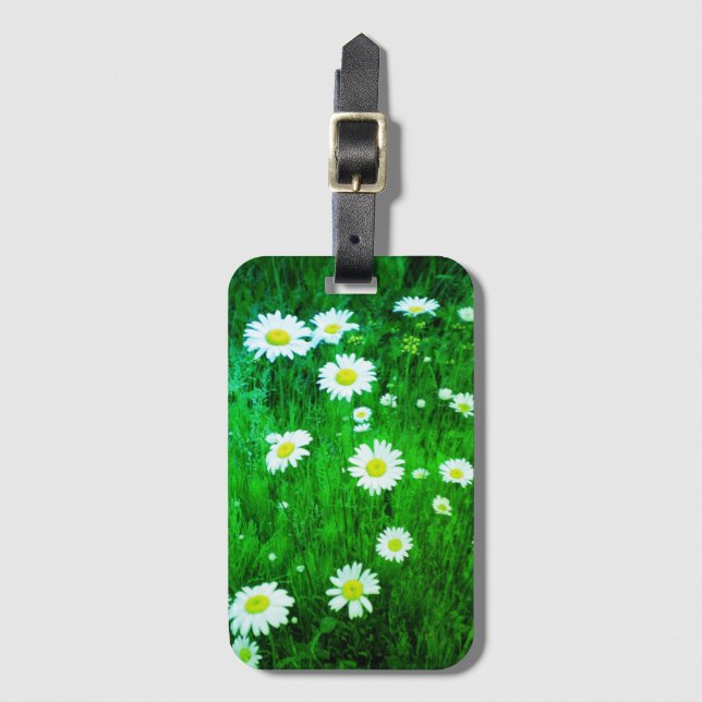 Field Of Daisies Luggage Tag (Front Vertical)