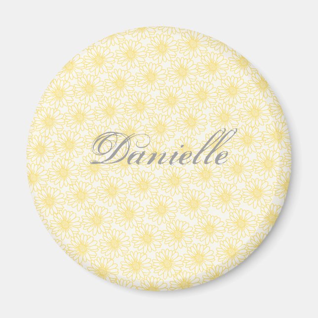Field of Daisies Magnet, Yellow Flowers Magnet (Front)