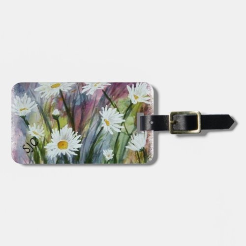 FIELD OF DAISIES PERSONALIZED LUGGAGE TAG