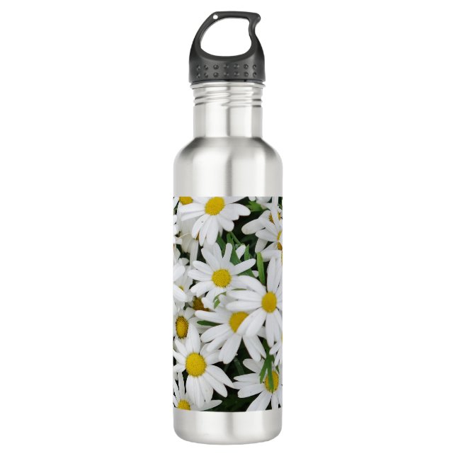 Field of Daisies Photo Stainless Steel Water Bottle (Front)