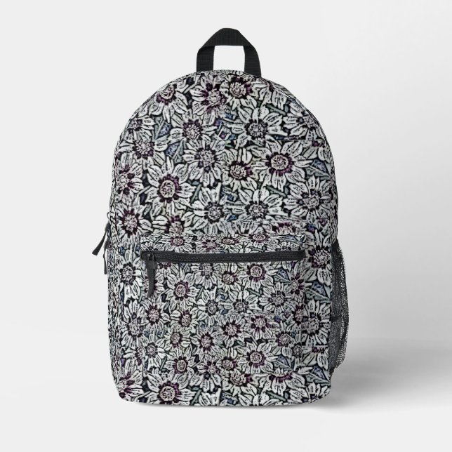 Field Of Daisies Printed Backpack (Front)