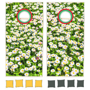 Field Of Daisy Flowers Cornhole Set