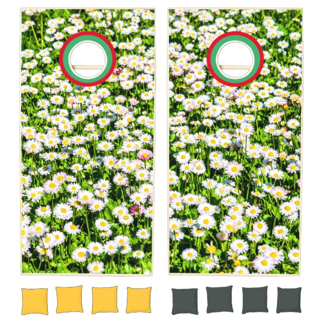 Field Of Daisy Flowers Cornhole Set (Set)