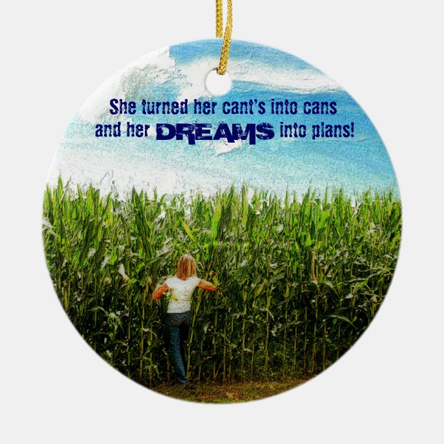 Field of Dreams Ceramic Ornament (Front)