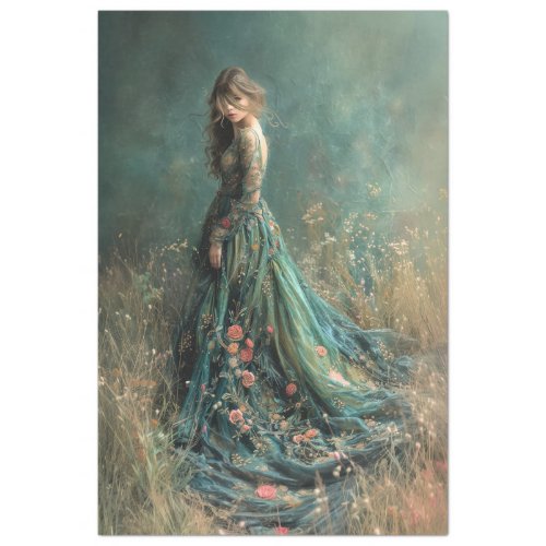 Field of Dreams Portrait Lady Art Tissue Paper