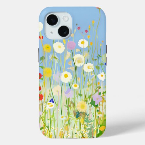 Field of Flowers A_generated iPhone 15 Case