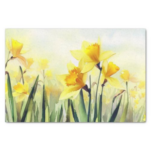 Field of Flowers_Daffodil C Watercolor  Tissue Paper