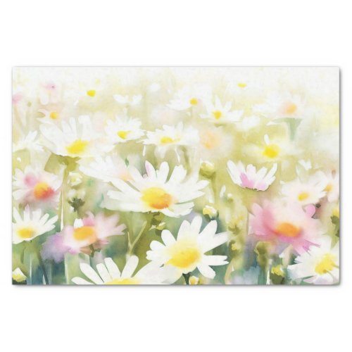 Field of Flowers_Daisy D Watercolor  Tissue Paper