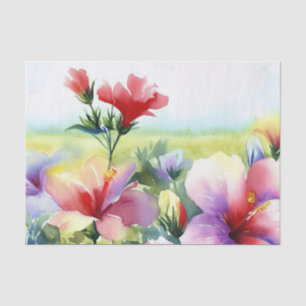 Field of Flowers-Hibiscus (B) Watercolor Tissue Paper