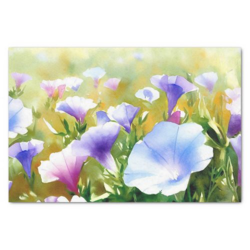 Field of Flowers_Morning Glory A Watercolor  Tissue Paper