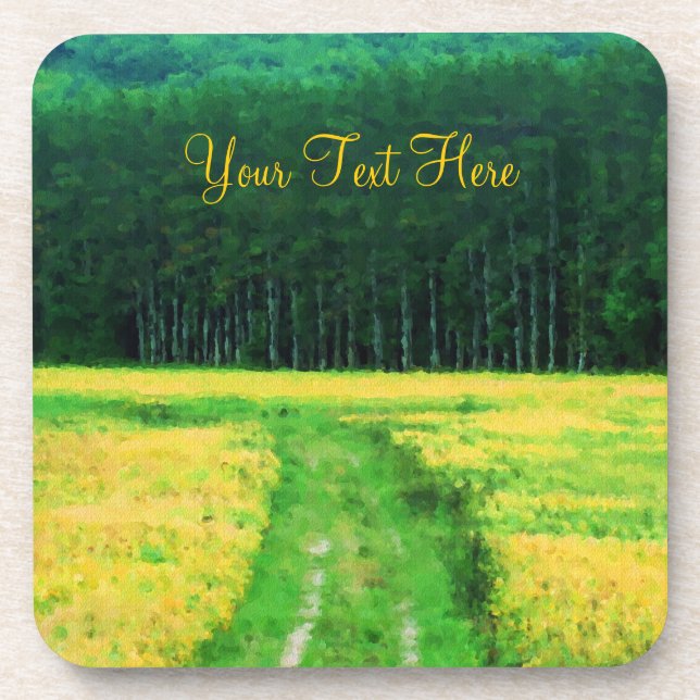 Field Of Flowers Nature Art Coaster Set (Front)